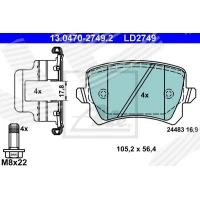 Brake pads for disc brakes