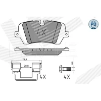 Brake pads for disc brakes