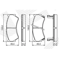 Brake pads for disc brakes