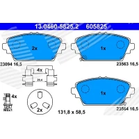 Brake pads for disc brakes