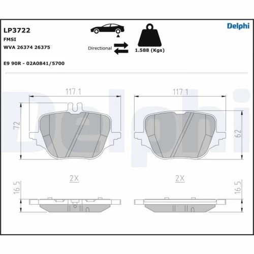 BRAKE PADS FOR DISC BRAKES - 0