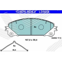 Brake pads for disc brakes