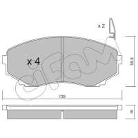 Brake pads for disc brakes