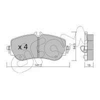 Brake pads for disc brakes