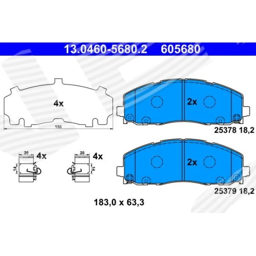 BRAKE PADS FOR DISC BRAKES - 0