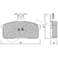 Brake pads for disc brakes