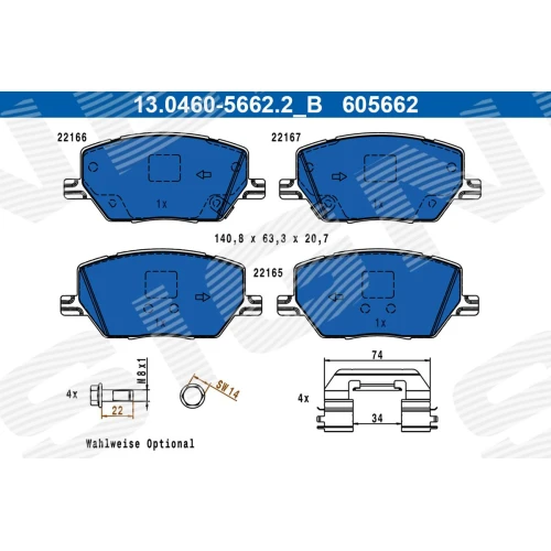 BRAKE PADS FOR DISC BRAKES - 1