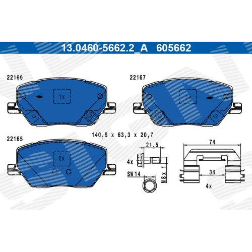 BRAKE PADS FOR DISC BRAKES - 0