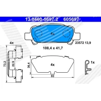 Brake pads for disc brakes