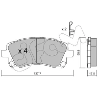 Brake pads for disc brakes