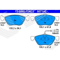 Brake pads for disc brakes