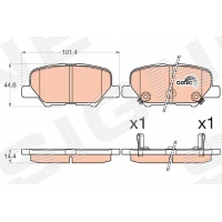 Brake pads for disc brakes