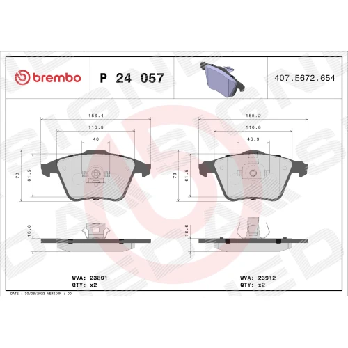 BRAKE PADS FOR DISC BRAKES - 0