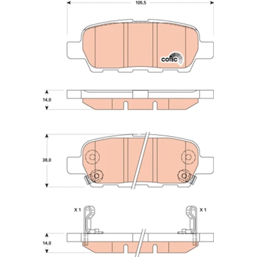 BRAKE PADS FOR DISC BRAKES - 0