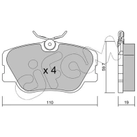 Brake pads for disc brakes