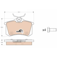 Brake pads for disc brakes