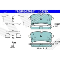 Brake pads for disc brakes