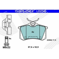 Brake pads for disc brakes