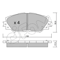 Brake pads for disc brakes