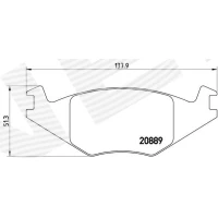 Brake pads for disc brakes