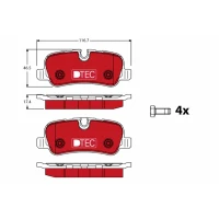 Brake pads for disc brakes