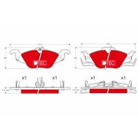 Brake pads for disc brakes