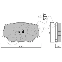 Brake pads for disc brakes