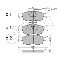 Brake pads for disc brakes