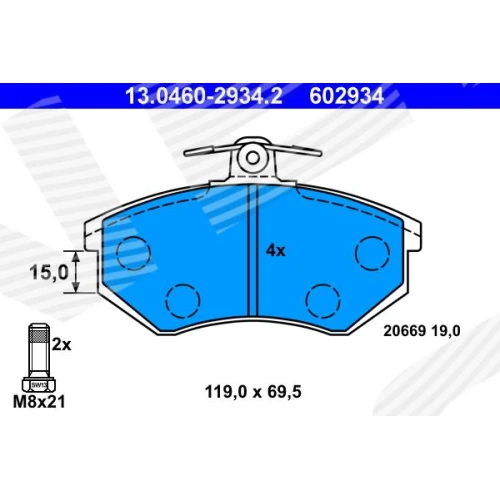 BRAKE PADS FOR DISC BRAKES - 0