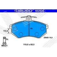 Brake pads for disc brakes