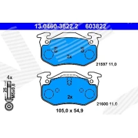 Brake pads for disc brakes