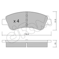 Brake pads for disc brakes