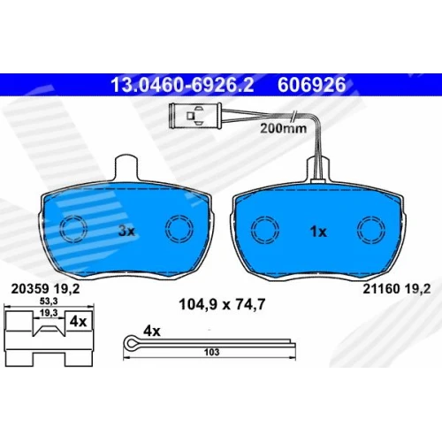 BRAKE PADS FOR DISC BRAKES - 0