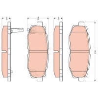 Brake pads for disc brakes