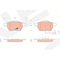 Brake pads for disc brakes