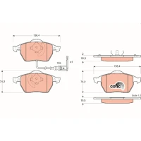 Brake pads for disc brakes