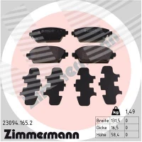 Brake pads for disc brakes