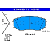 Brake pads for disc brakes