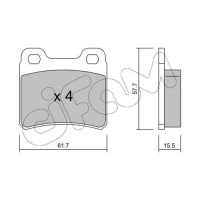 Brake pads for disc brakes