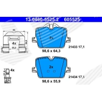 Brake pads for disc brakes