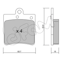 Brake pads for disc brakes