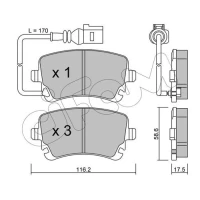 Brake pads for disc brakes