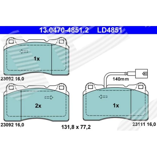 BRAKE PADS FOR DISC BRAKES - 0