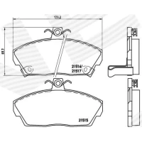 Brake pads for disc brakes