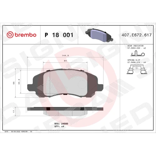 BRAKE PADS FOR DISC BRAKES - 0