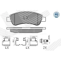 Brake pads for disc brakes