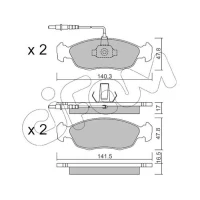 Brake pads for disc brakes