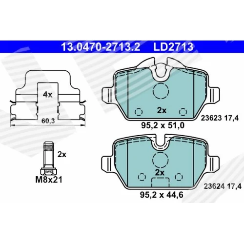 BRAKE PADS FOR DISC BRAKES - 0