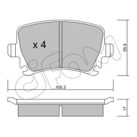 Brake pads for disc brakes