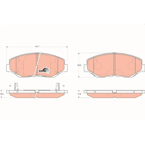 BRAKE PADS FOR DISC BRAKES - 0